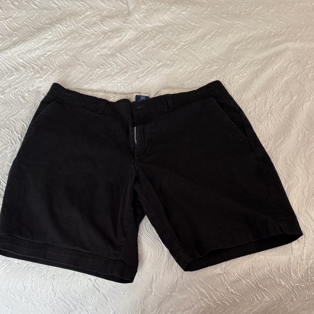 George Men's Classic Black Flat Front Shorts